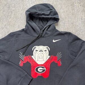 Georgia Bulldogs Nike Hoodie Men S Black Fleece Pullover DAWG Uga Dog Logo